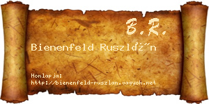 Bienenfeld Ruszlán névjegykártya